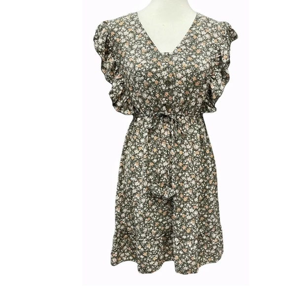 Umgee Ditsy Floral Ruffle Short Dress - Picture 14 of 15